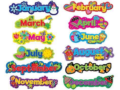 Months Of The Year Bulletin Board Printable
